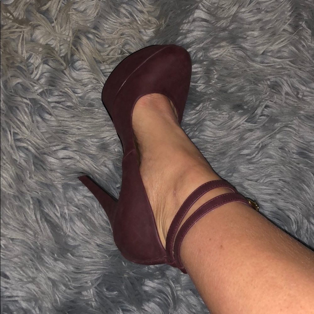 Burgundy pumps